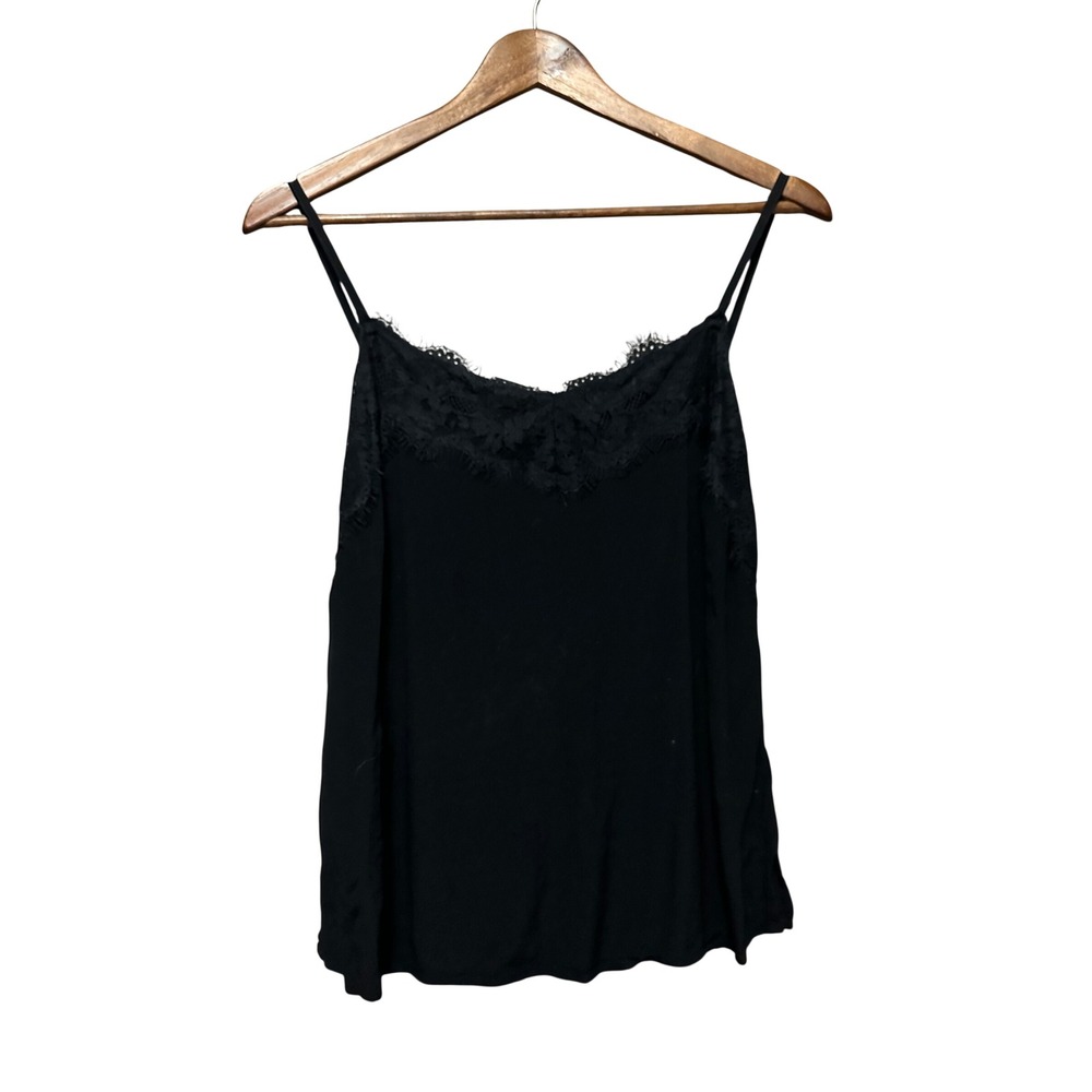 Wishlist Apparel Camisole Women Small Black Excellent Lace‎ Trim Spaghetti Strap
